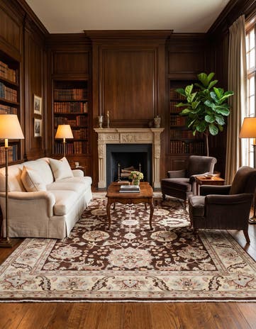8' 4 x 10' 1 Hand Knotted Ziegler Rug