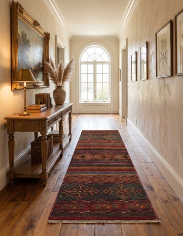 2' 6 x 6' 8 Hand Knotted Kazak Runner Rug