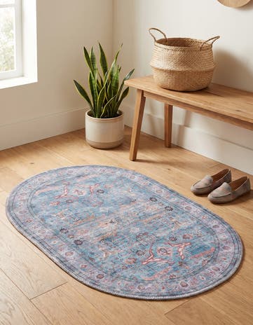 2' x 3' Washable Maahru Oval Rug