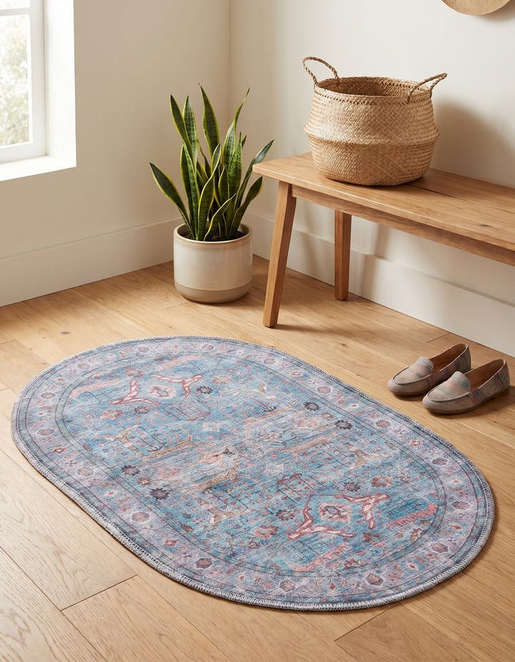 2' x 3' Washable Maahru Oval Rug