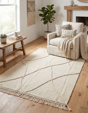 3' 5 x 5' 1 Hand Knotted Moroccan Wool Rug