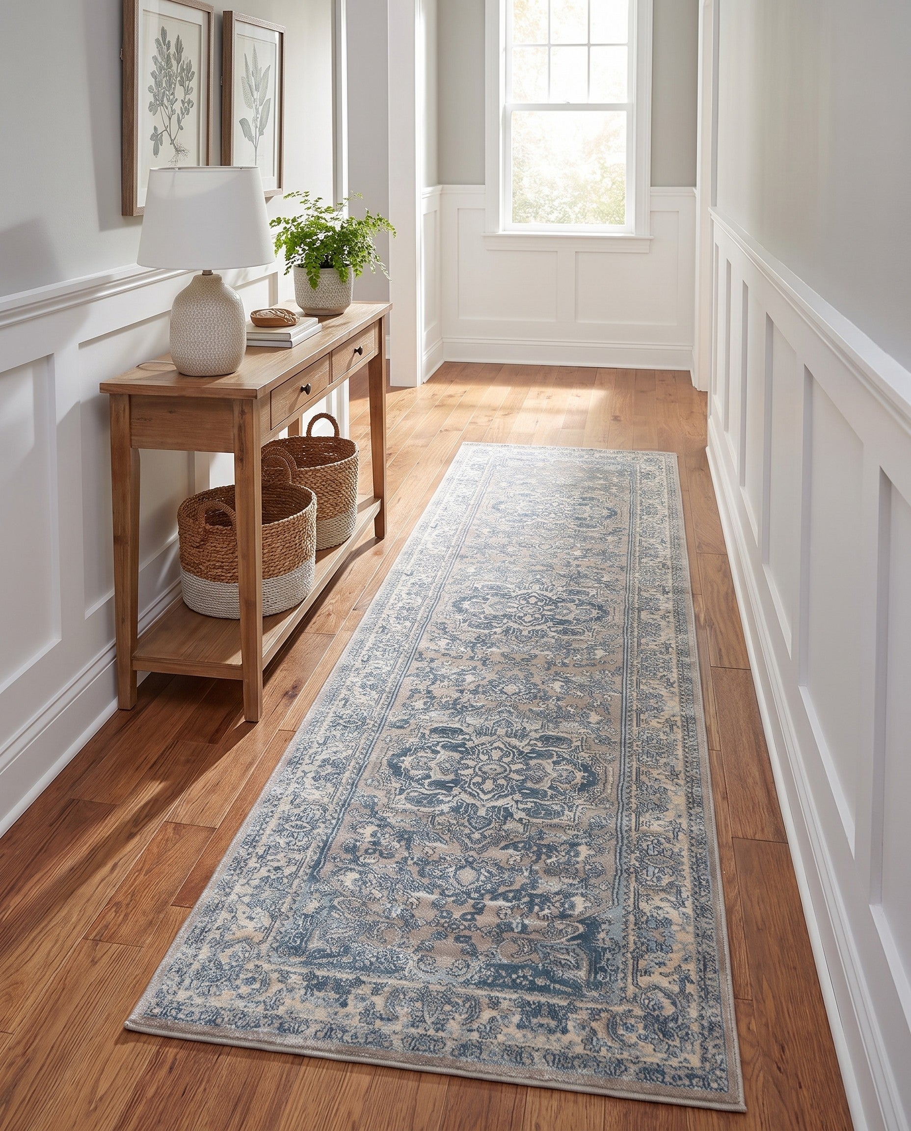 Dark Gray Victoria Runner Rug