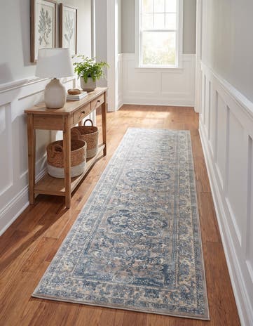 Dark Gray Victoria Runner Rug
