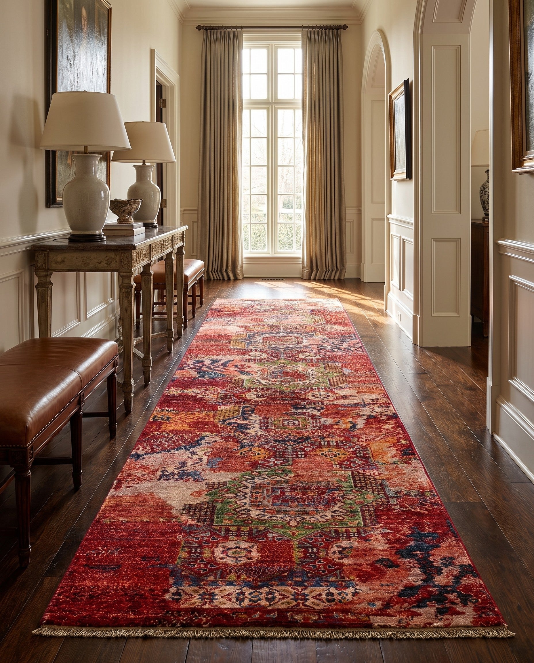 2' 10 x 9' 10 Hand Knotted Mamluk Ziegler Runner Rug