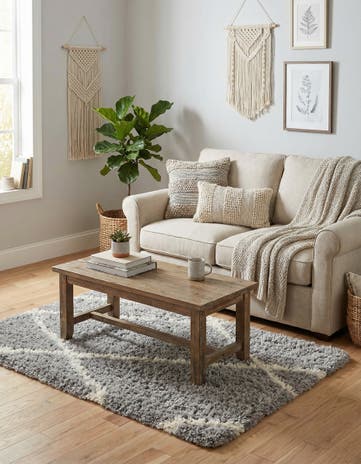 Ash Gray Infinity Shag Rug