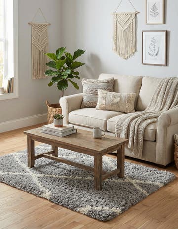 Ash Gray Infinity Shag Rug