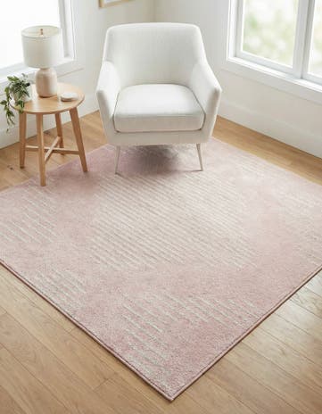 Pink Kai Square Rug