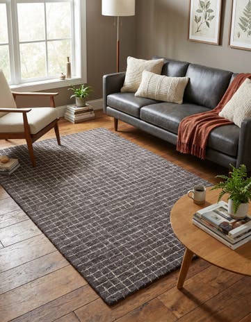 Storm Cloud Gray Heritage Line Wool Rug
