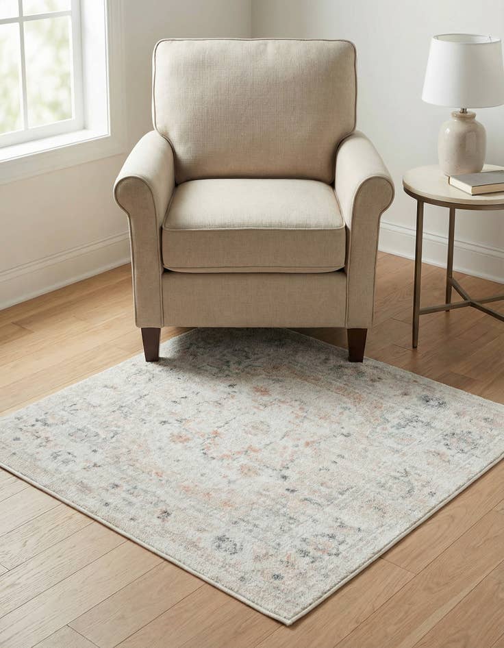 Detail image of 3' 3 x 3' 3 Madeline Vintage Square Rug