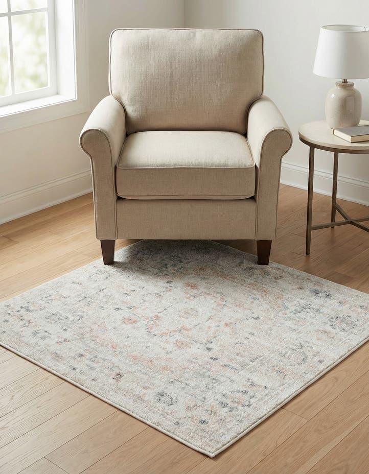 3' 3 x 3' 3 Madeline Vintage Square...