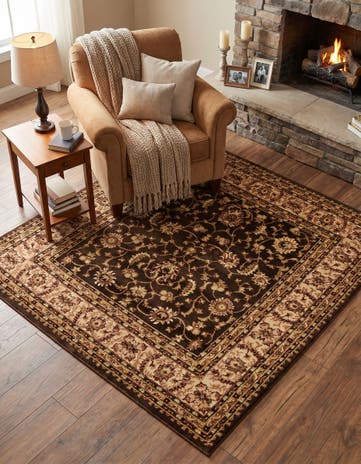 Brown Aditi Square Rug
