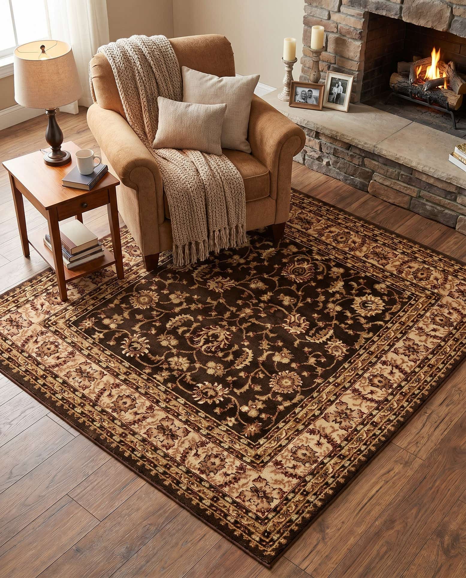 6' x 6' Classic Agra Square Rug