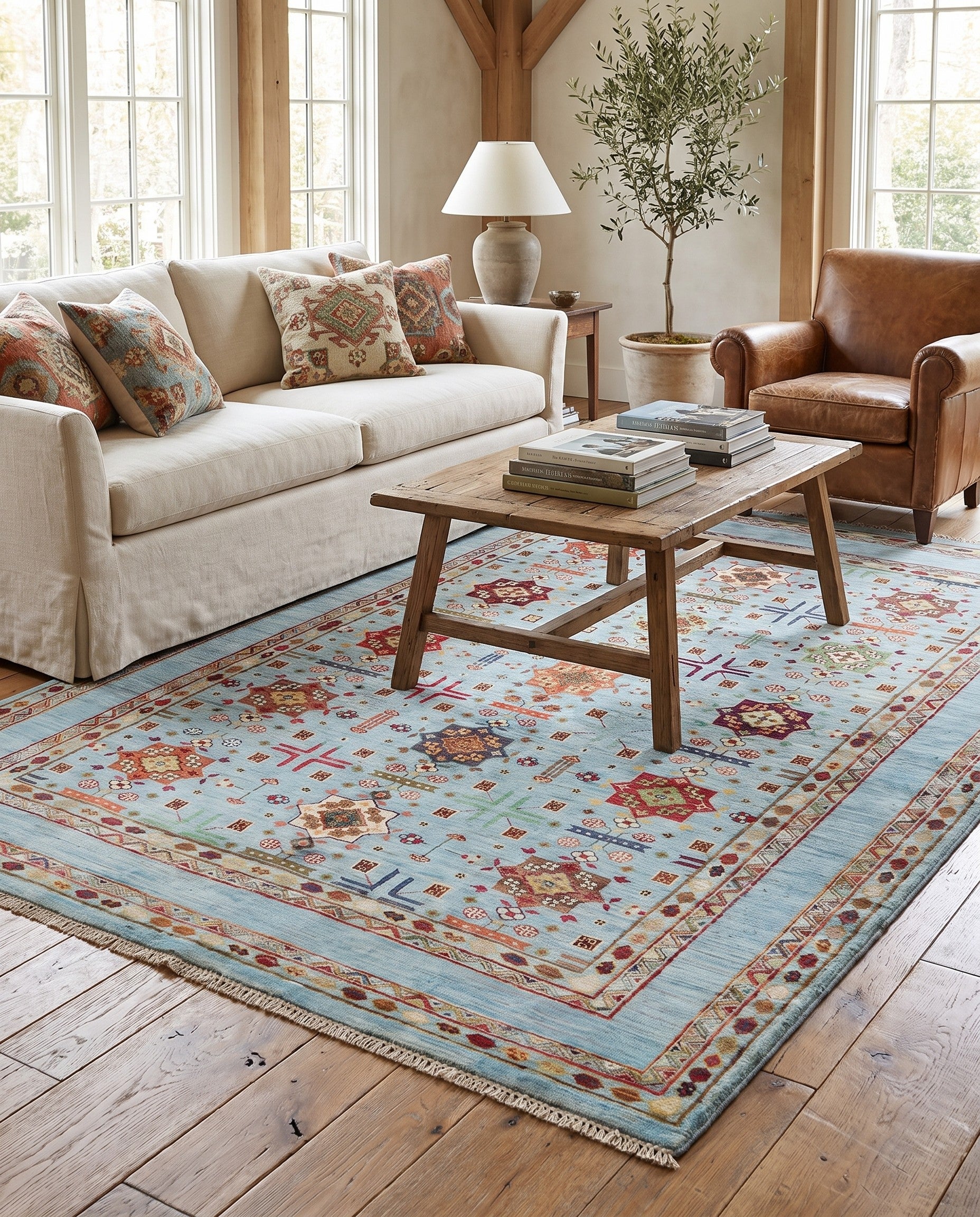 5' 1 x 6' 11 Hand Knotted Ariana Ziegler Rug