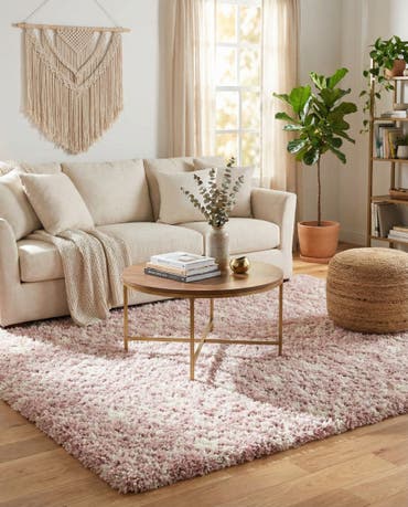  6' x 6' Moroccan Trellis Shag Square Rug