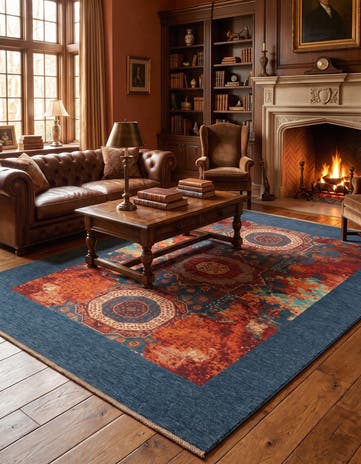 8' 5 x 10' 4 Hand Knotted Mamluk Ziegler Rug