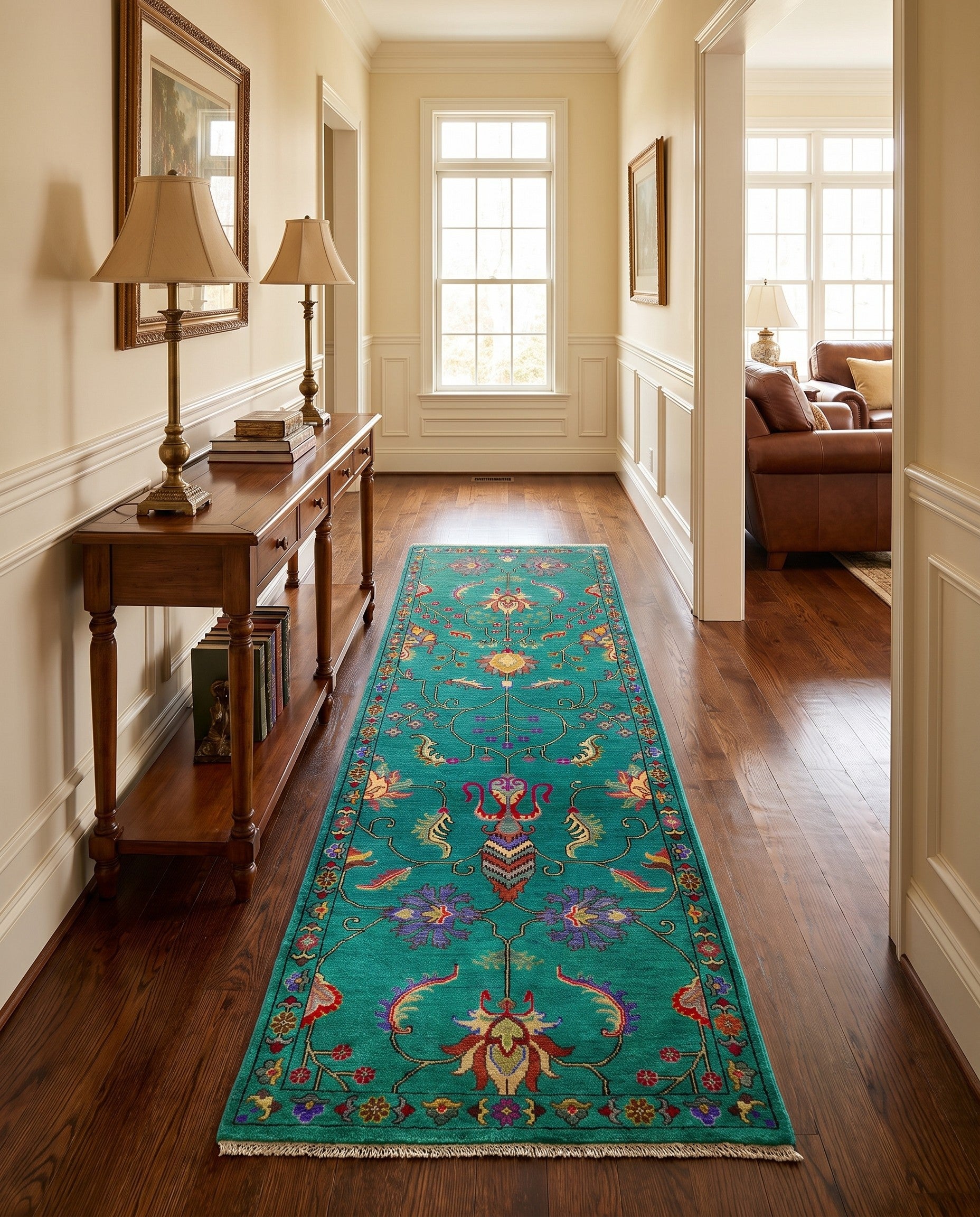 2' 11 x 9' 8 Hand Knotted Kazak Runner Rug