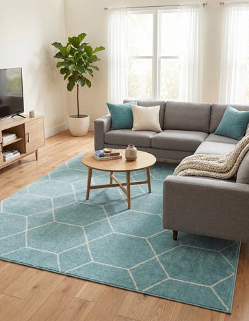 7' 10 x 10' Lattice Frieze Rug