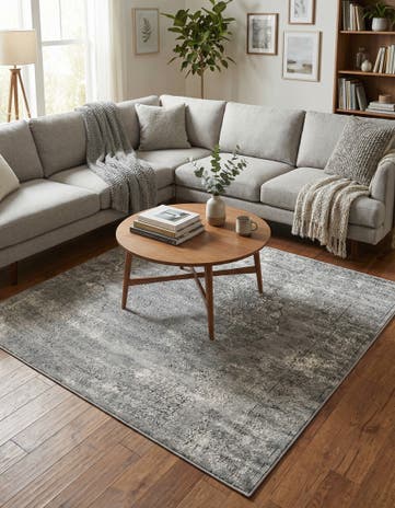 Gray Oregon Square Rug