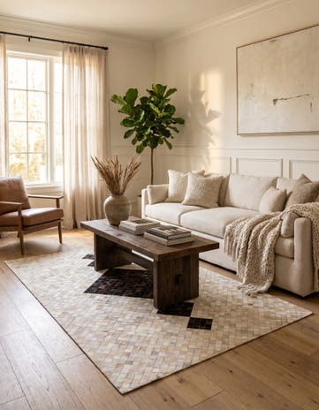 5' x 7' 11 Cowhide Stocks Rug