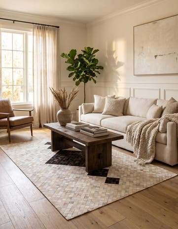 5' x 7' 11 Cowhide Stocks Rug