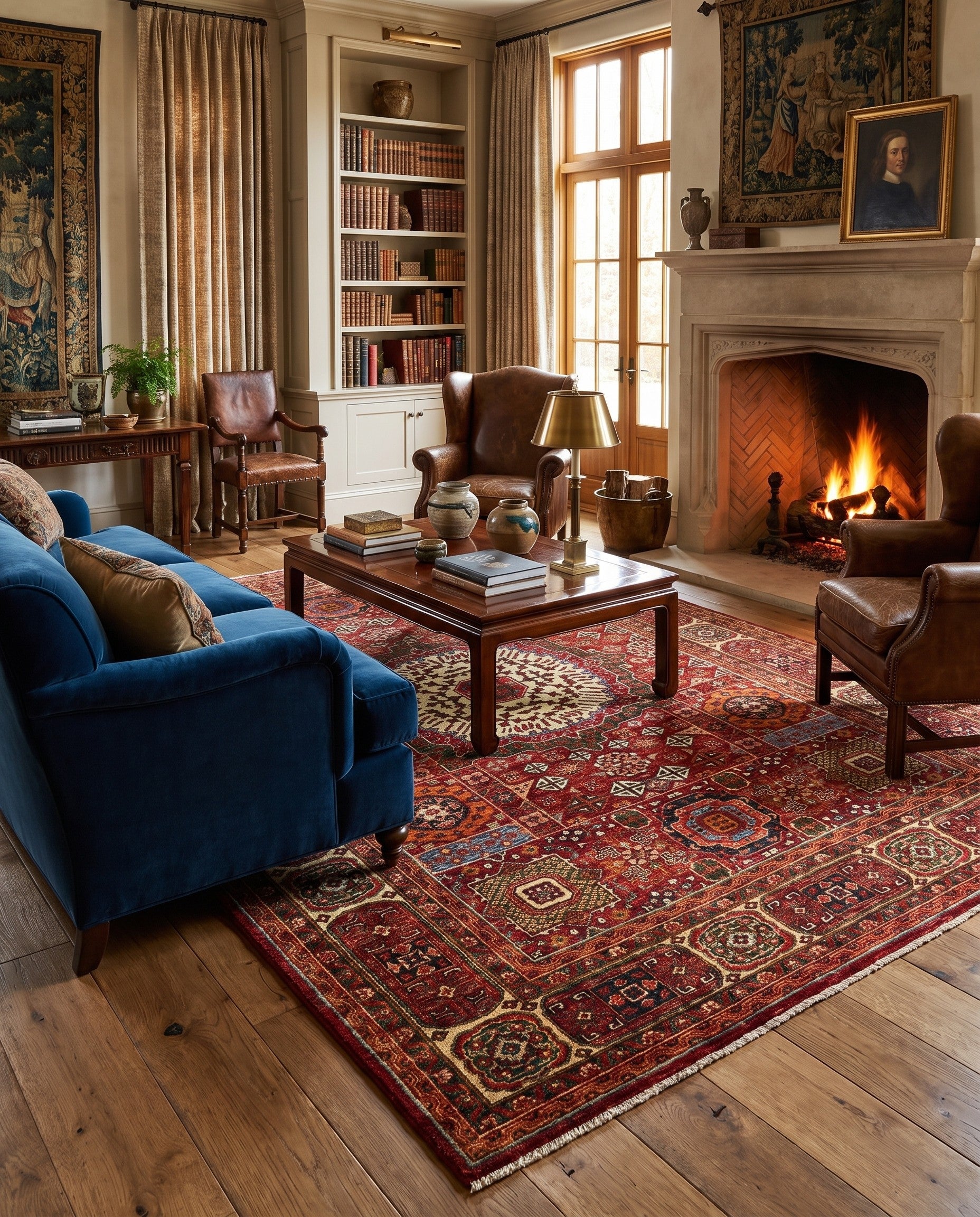5' 11 x 8' 2 Hand Knotted Mamluk Ziegler Rug