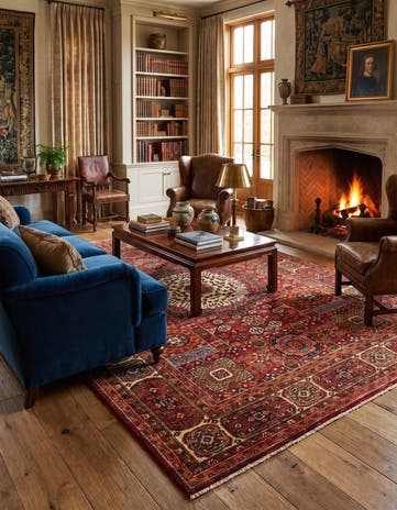 5' 11 x 8' 2 Hand Knotted Mamluk Ziegler Rug