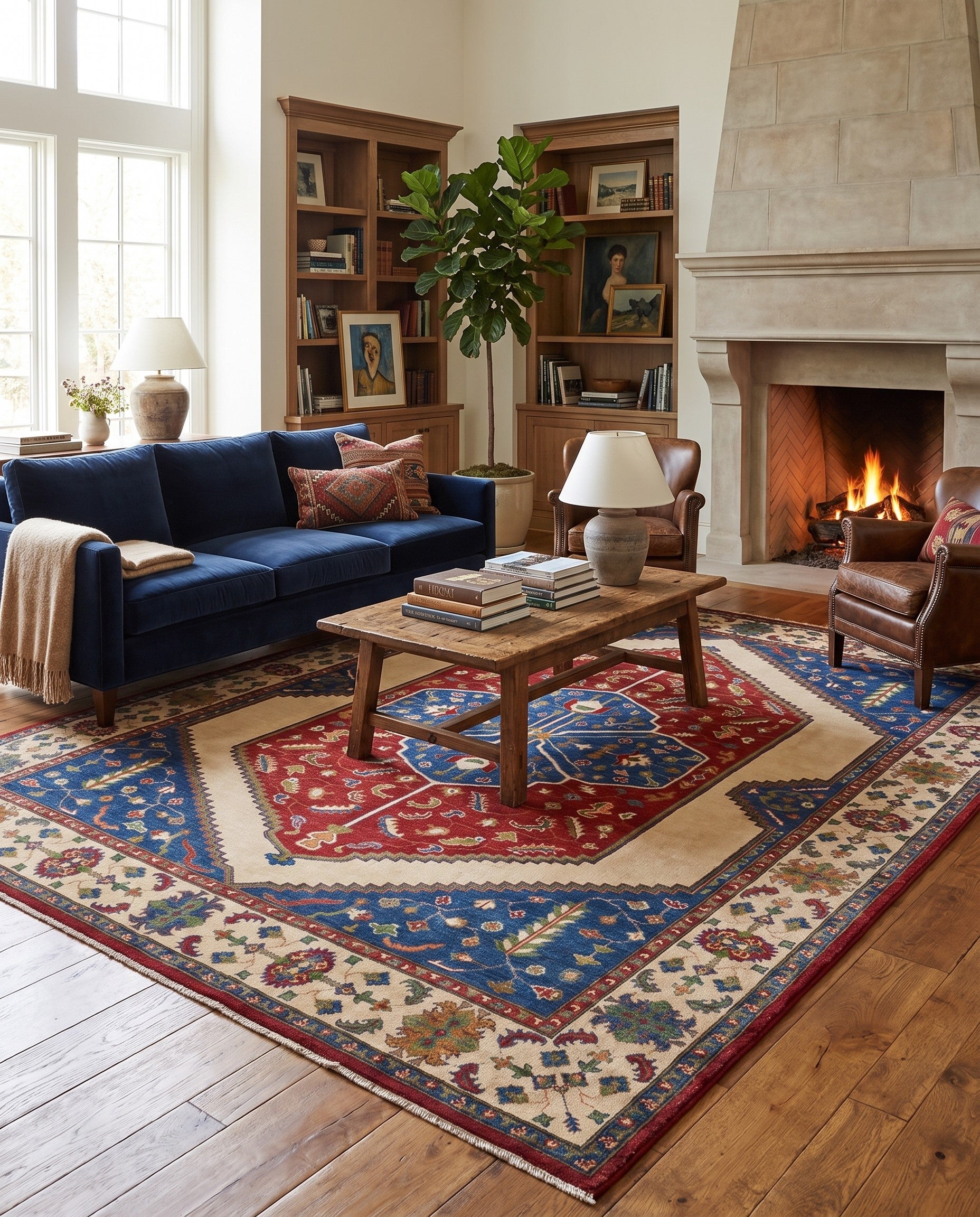 7' 11 x 9' 11 Hand Knotted Kazak Rug