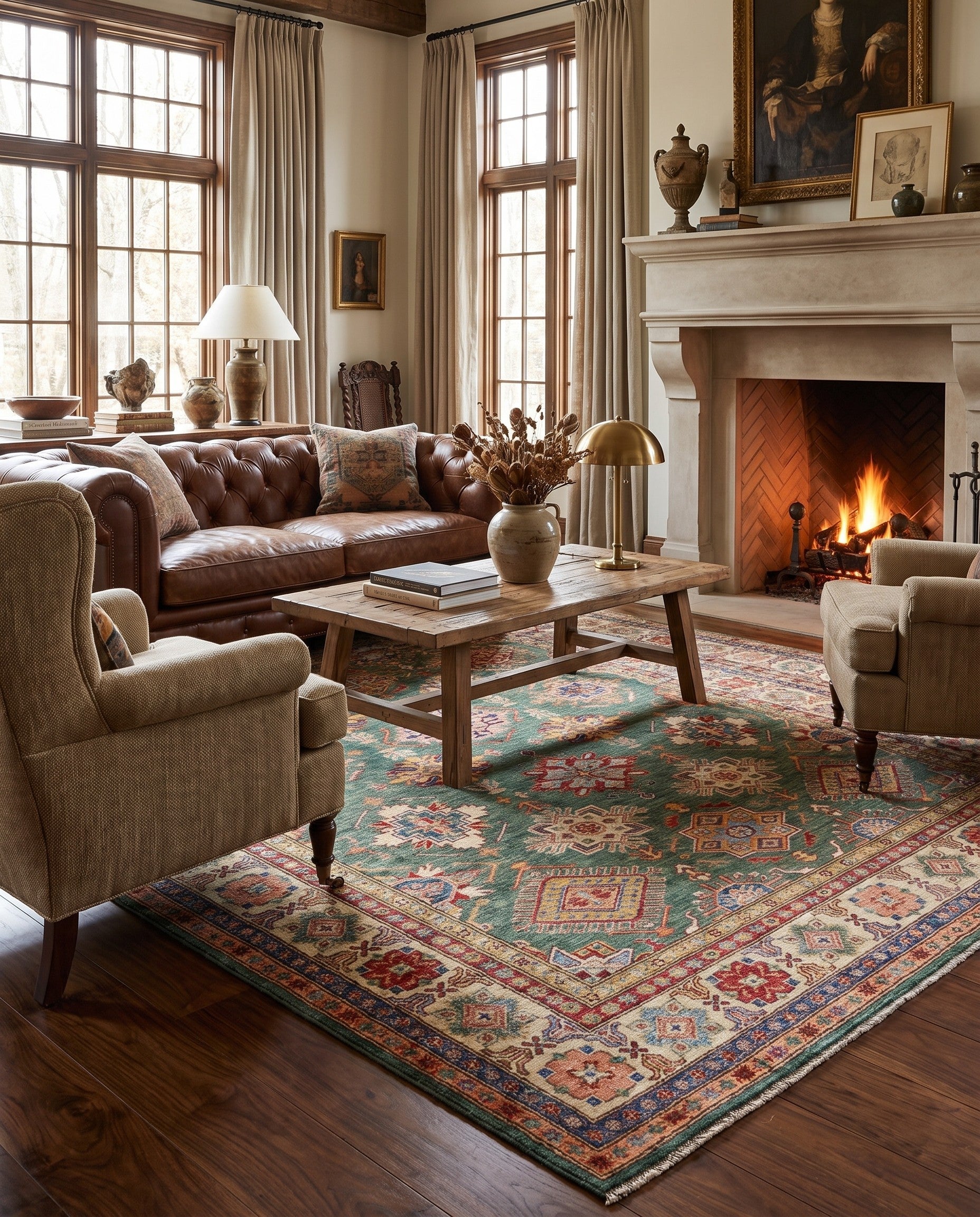 6' 1 x 9' Hand Knotted Kazak Rug