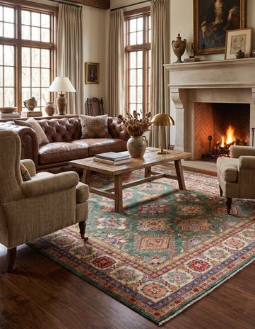 6' 1 x 9' Hand Knotted Kazak Rug