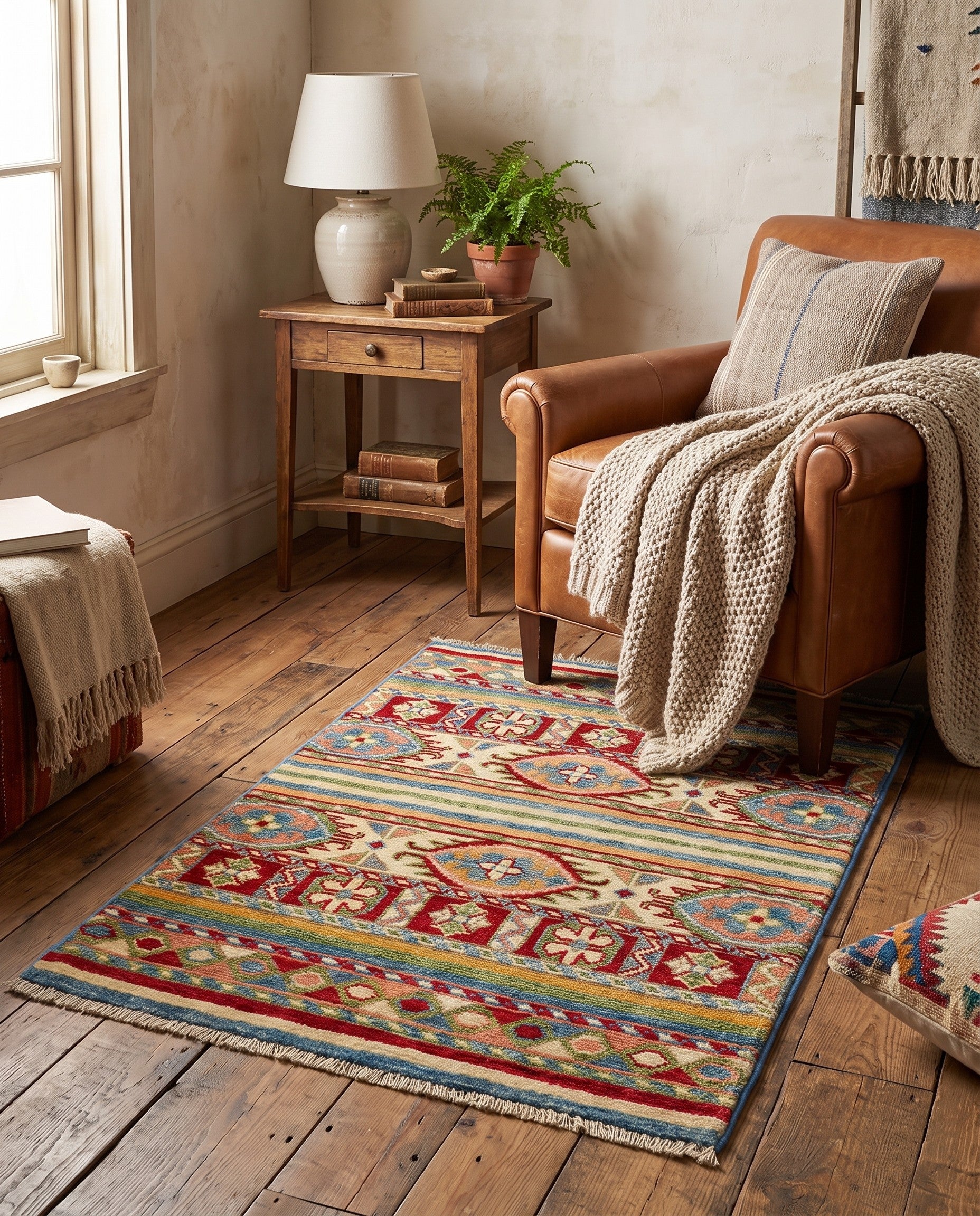 2' x 2' 11 Hand Knotted Kazak Rug