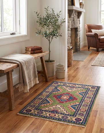 2' x 2' 11 Hand Knotted Kazak Rug