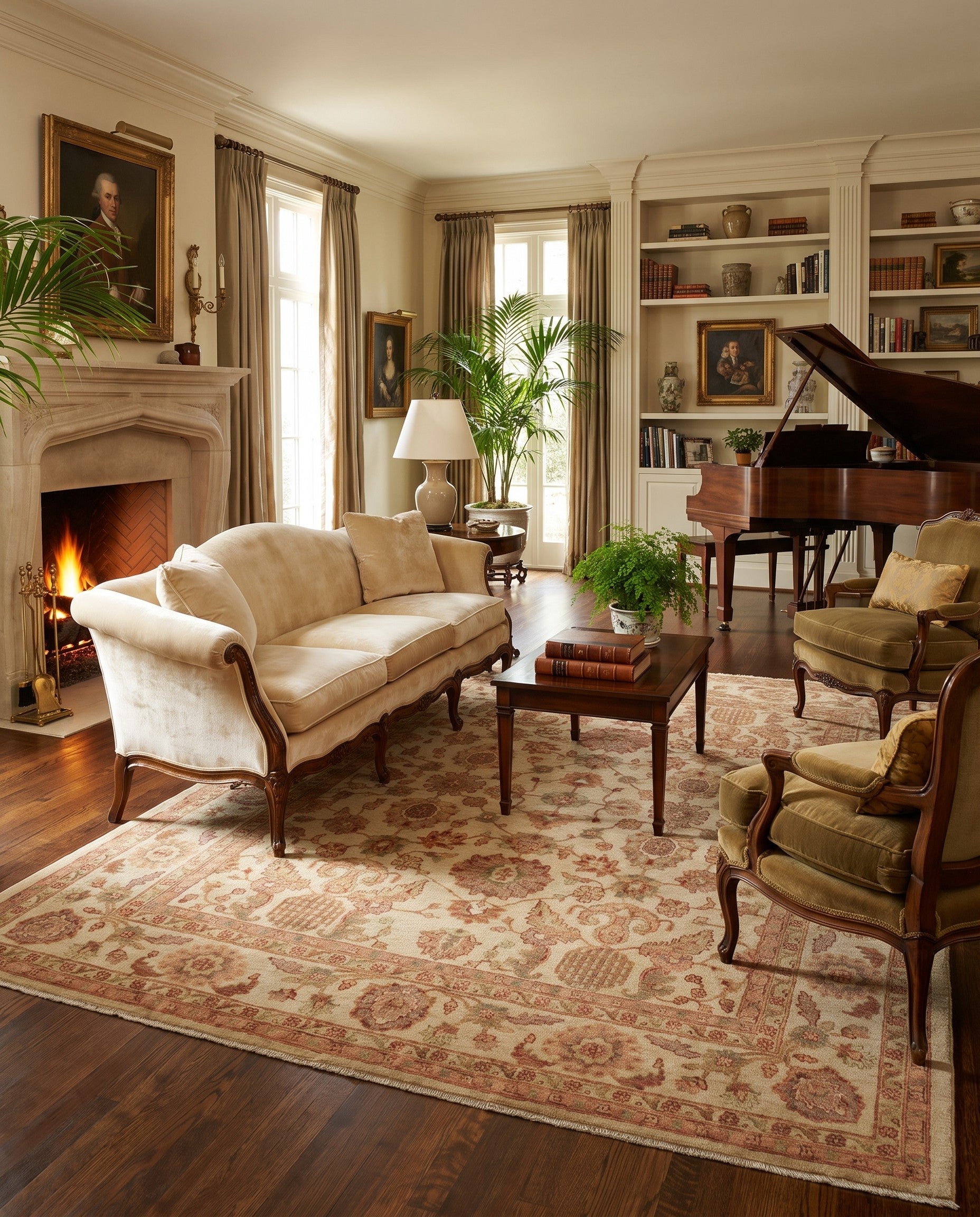 7' 11 x 9' 10 Hand Knotted Ziegler Rug