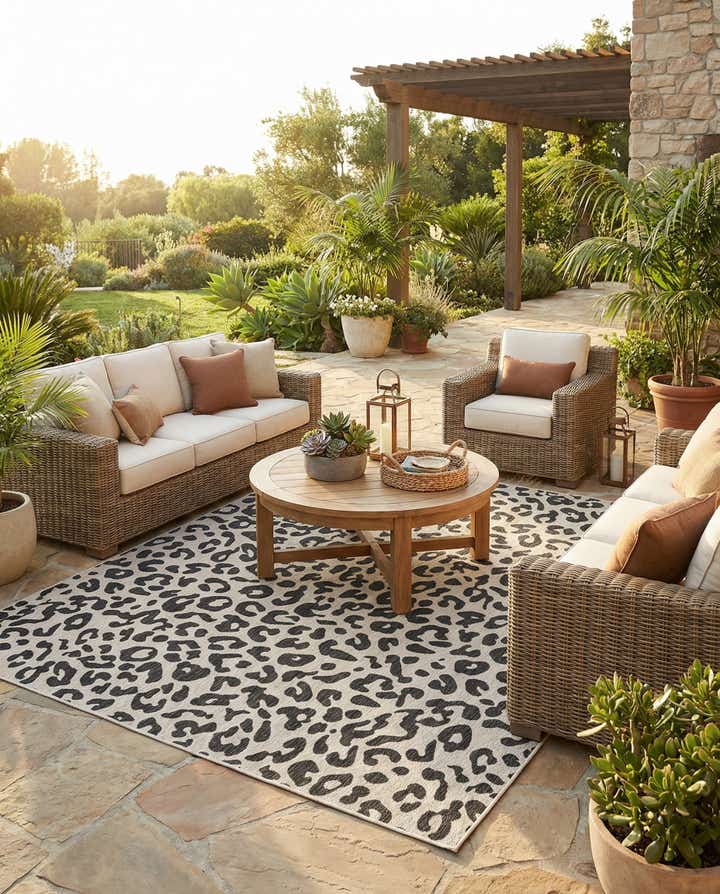 10' x 10' Easy-Clean Safari Indoor / Outdoor Square Rug