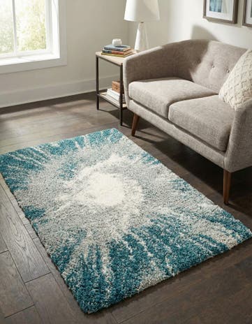 Teal Soft Touch Shag Rug
