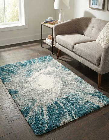 Teal Soft Touch Shag Rug