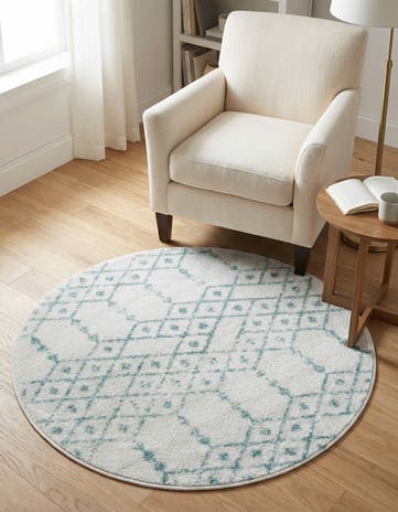 3' x 3' Paxon Trellis Round Rug