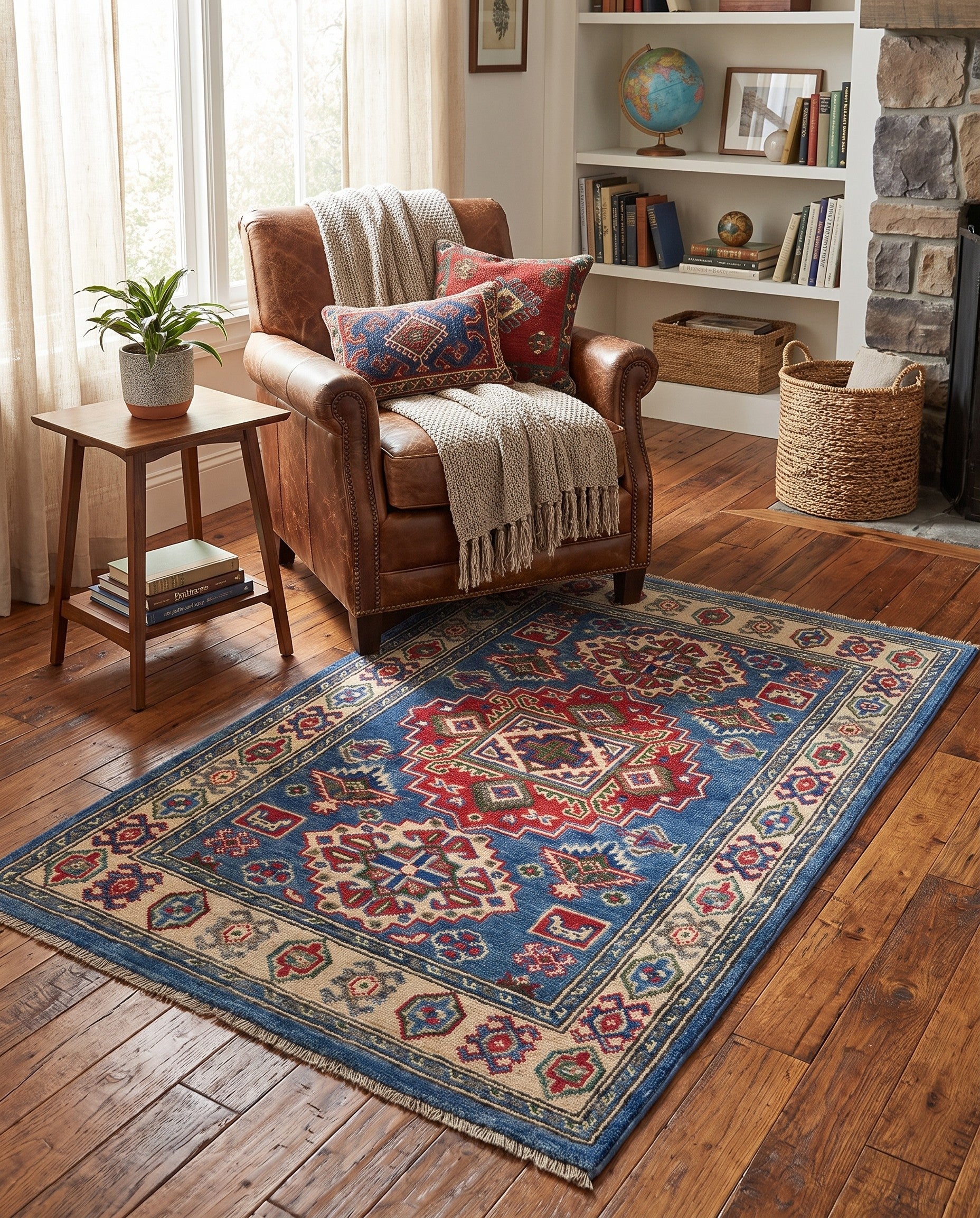2' 7 x 4' 2 Hand Knotted Kazak Rug
