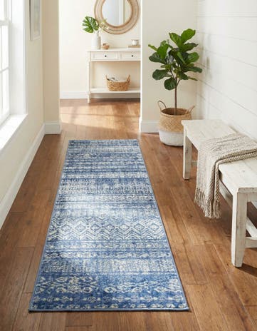 Navy Blue Apollo Runner Rug