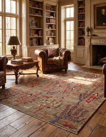 5' x 6' 7 Hand Knotted Ariana Ziegler Rug