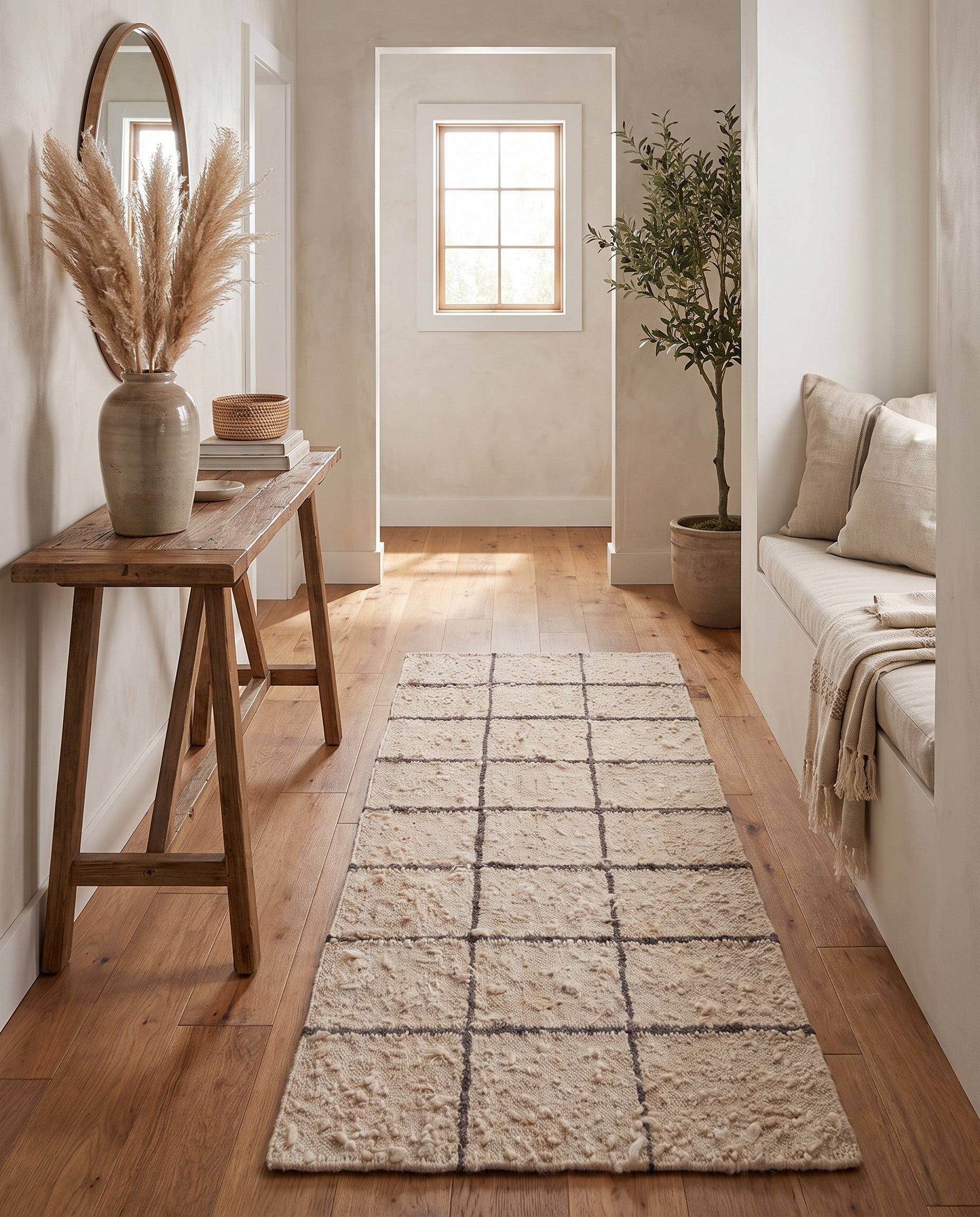 3' 1 x 8' Hand Knotted Moroccan Wool Runner Rug
