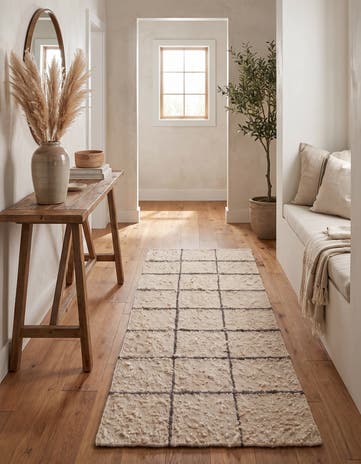 3' 1 x 8' Hand Knotted Moroccan Wool Runner Rug