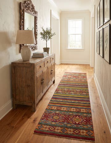 2' 8 x 9' 9 Hand Knotted Kazak Runner Rug