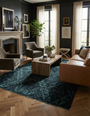 4' 9 x 7' 9 Hand Knotted Darya Rug