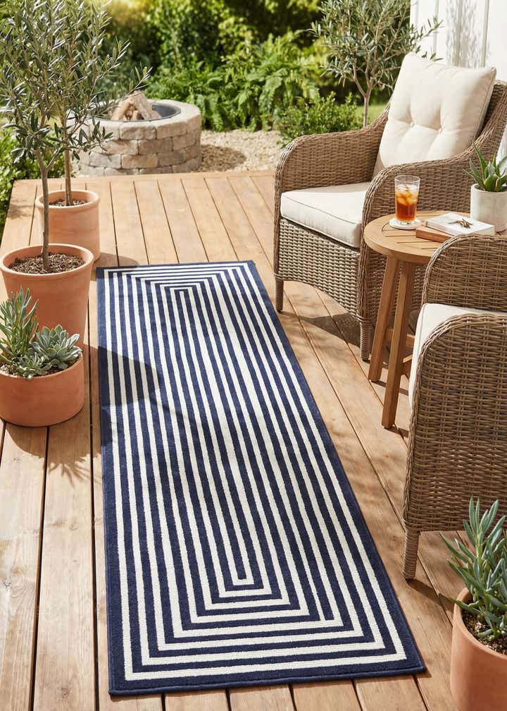 2' x 8' Easy-Clean Sabrina Soto Prescott Indoor / Outdoor Runner Rug