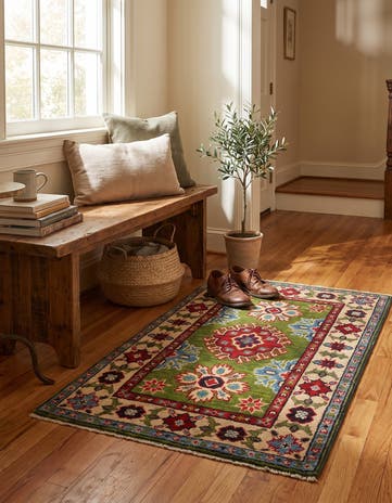 2' x 3' Hand Knotted Kazak Rug