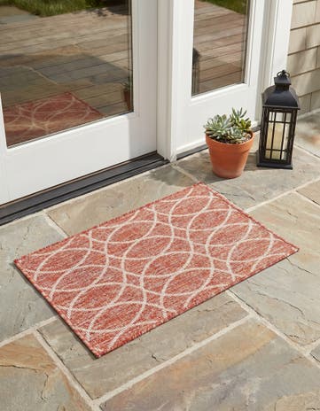 2' x 3' Easy-Clean Lattice Indoor / Outdoor Rug