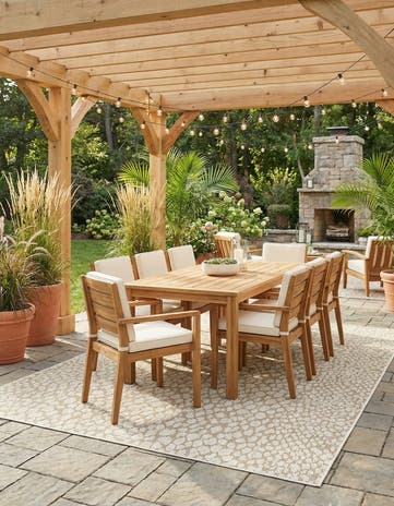 6' 1 x 9' Easy-Clean Safari Indoor / Outdoor Rug