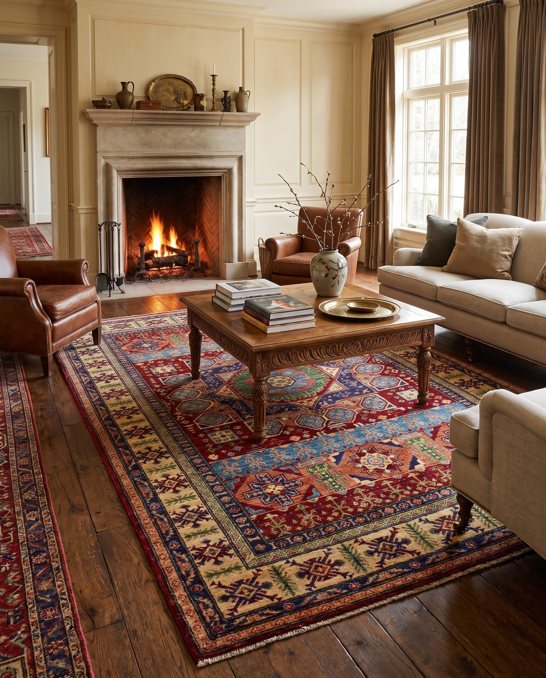 5' 6 x 7' 8 Hand Knotted Mamluk Ziegler Rug