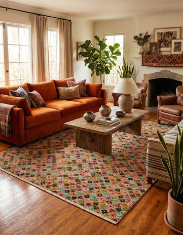 6' 11 x 9' 7 Hand Knotted Balouch Wool Rug