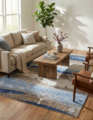 Blue Gray Gabbeh Rug